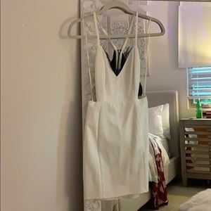 White and black dress